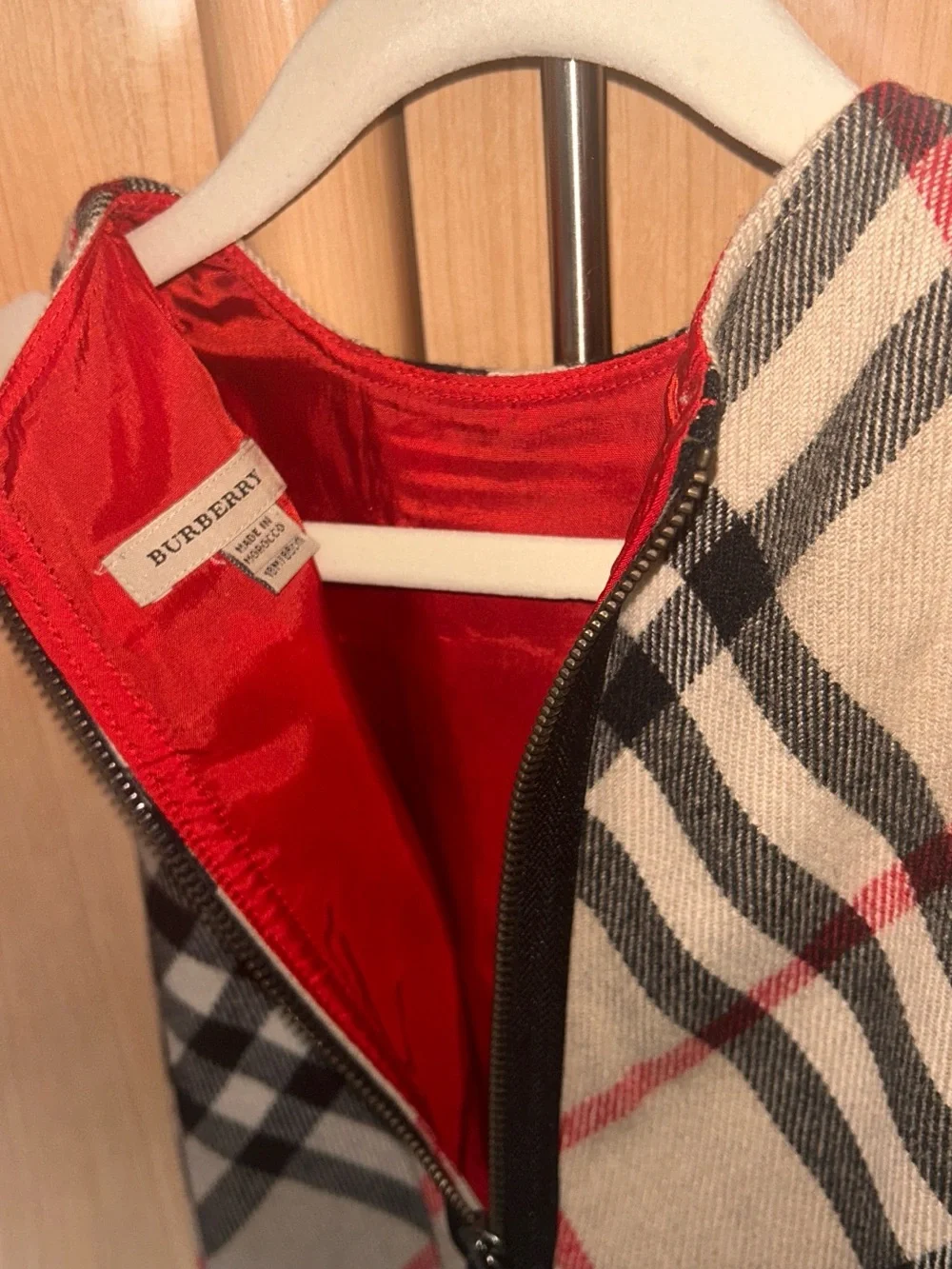 Classic Girl’s Burberry Plaid Wool Dress